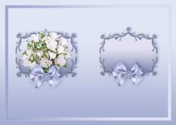 Blue Floral Roses Bouquet A5 Insert
