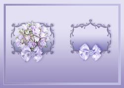 Lilac Floral Roses Bouquet A5 Insert