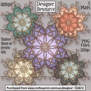 Designer Resource - Antique Fancy Mats - Set 2 Cu4cu