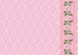 Pink Fancy Embossed with Floral Border