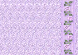 Lilac Fancy Embossed with Floral Border