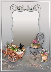 Wheelbarrow Summer Gardening A4 Portrait Insert Plate
