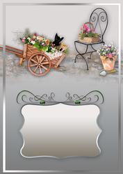 Wheelbarrow Summer Gardening A5 Landscape (tent) Insert