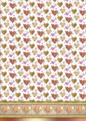 Peach Pretty Hearts with a Hearts Border
