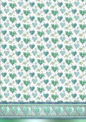 Green Pretty Hearts with a Hearts Border