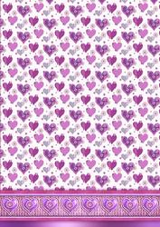 Magenta Pretty Hearts with a Hearts Border