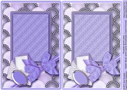 Purple and Lilac Satin Bow and Lace Envelope Card Fronts