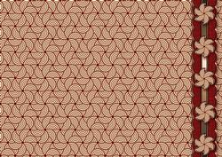 Terracotta Pinwheel with Suede Scalloped Border
