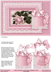 Pale Pink Rose in a Broiderie Anglaise Frame Decoupage