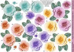 Paper Roses Decoupage Embellishments - Set 2