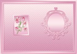 Pink Lily Spray A5 Portrait Insert