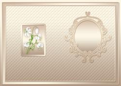 White Lily Spray A5 Portrait Insert