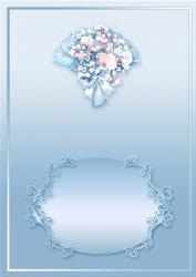 Floral Fan Blue Matching A5 Insert