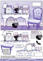 Girly Chic Lilac Decoupage