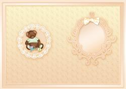Tattered Teddy New Baby Matching A5 Insert