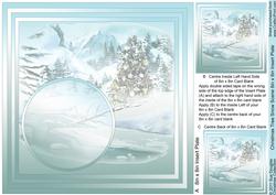 Christmas Tree Snow Scene - 8in x 8in Insert Plate