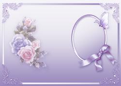 Lilac Heart with Rose Spray Matching A5 Insert