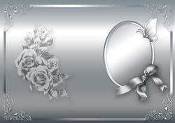 Monochrome Heart and Roses Matching A5 Insert