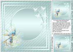 Vintage Birds and Blossom - Insert Plate 8in x 8in
