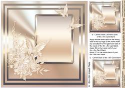 Embossed Pearlised Flowers & Butterflies-8in x 8in Ins Plate