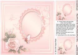 Pretty in Peach Birthday Roses - 8in x 8in Insert Plate