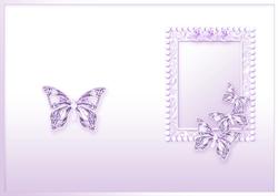 Pale Lilac Butterflies Pearls and Lace Matching A5 Insert