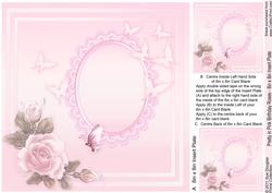 Pretty in Pink Birthday Roses - 8in x 8in Insert Plate