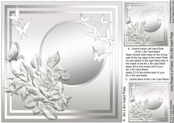 Ivory Roses in a Frame - 8in x 8in Insert Plate