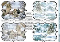 Christmas Snow Scene Panels
