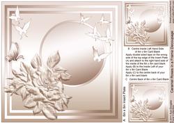 Caramel Roses in a Frame - 8in x 8in Insert Plate