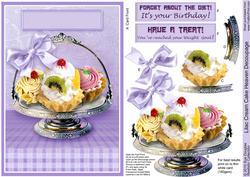 Lilac Cream Cake Heaven Decoupage Birthday, Weight Loss