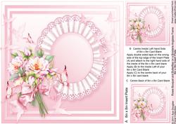 Roses Bouquet and Butterflies on a Broderie Anglaise Doily