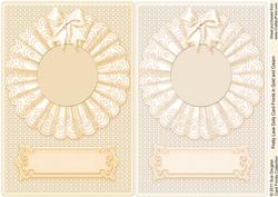 Pretty Lace Doily Card Fronts in Gold and Cream