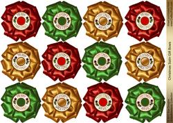 Christmas Satin Gift Bows Embellishments