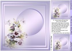 Vintage Pansies - 8in x 8in Insert Plate
