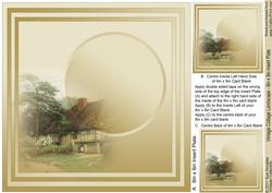 Beautiful Vintage Cottage - 8in x 8in Insert Plate