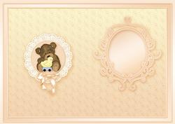 Teddy New Baby Matching A5 Insert