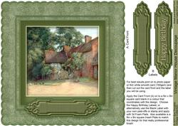 Vintage Farm House 8in x 8in Decoupage