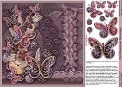 Girly Steampunk 8in x 8in Decoupage