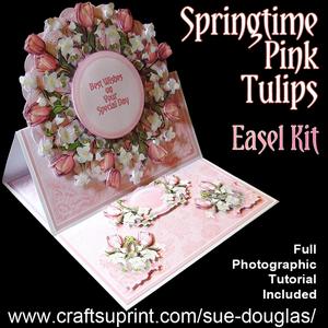 cup260773_422 - Springtime Pink Tulips - 8in x 8in Easel Kit