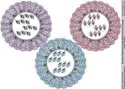 Broderie Anglaise Frames Decoupage Deep Colours