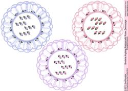 Broderie Anglaise Frames Decoupage Pastel Colours
