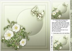 Christmas Roses in a Lace Frame - 8in x 8in Insert Plate