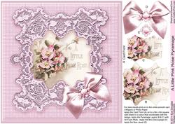 A Little Pink Rose Pyramage 8in x 8in