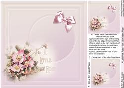 A Little Pink Rose Pyramage - 8in x 8in Insert Plate