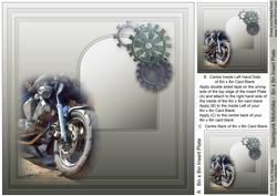 Steampunk Motorbike Matching 8in x 8in Insert Plate