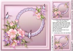 Anemones and Butterflies on a Brod Angl Frame-8x8 Inse Plate