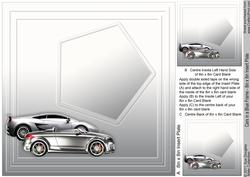 Cars in a Blue Frame - 8in x 8in Insert Plate