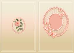 Pink Camellia in a Butterfly Frame Matching A5 Insert