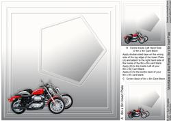 Motorbikes in a Blue Frame - 8in x 8in Insert Plate